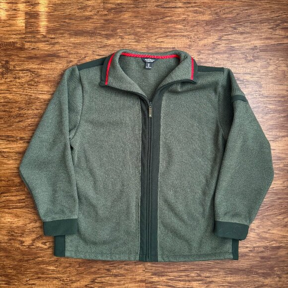 Woolrich Olive Green Full Zip Heavy Weight Long Sleeve Knit Coat Mens Size XL - Picture 1 of 7